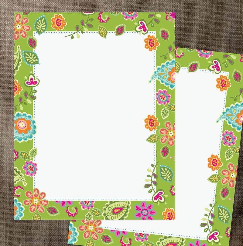 Great Papers! Paisley Flowers Letterhead, 8.5""x11"", 80 Count (2012383) - Image 3